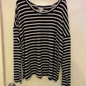 Black and white striped sweater